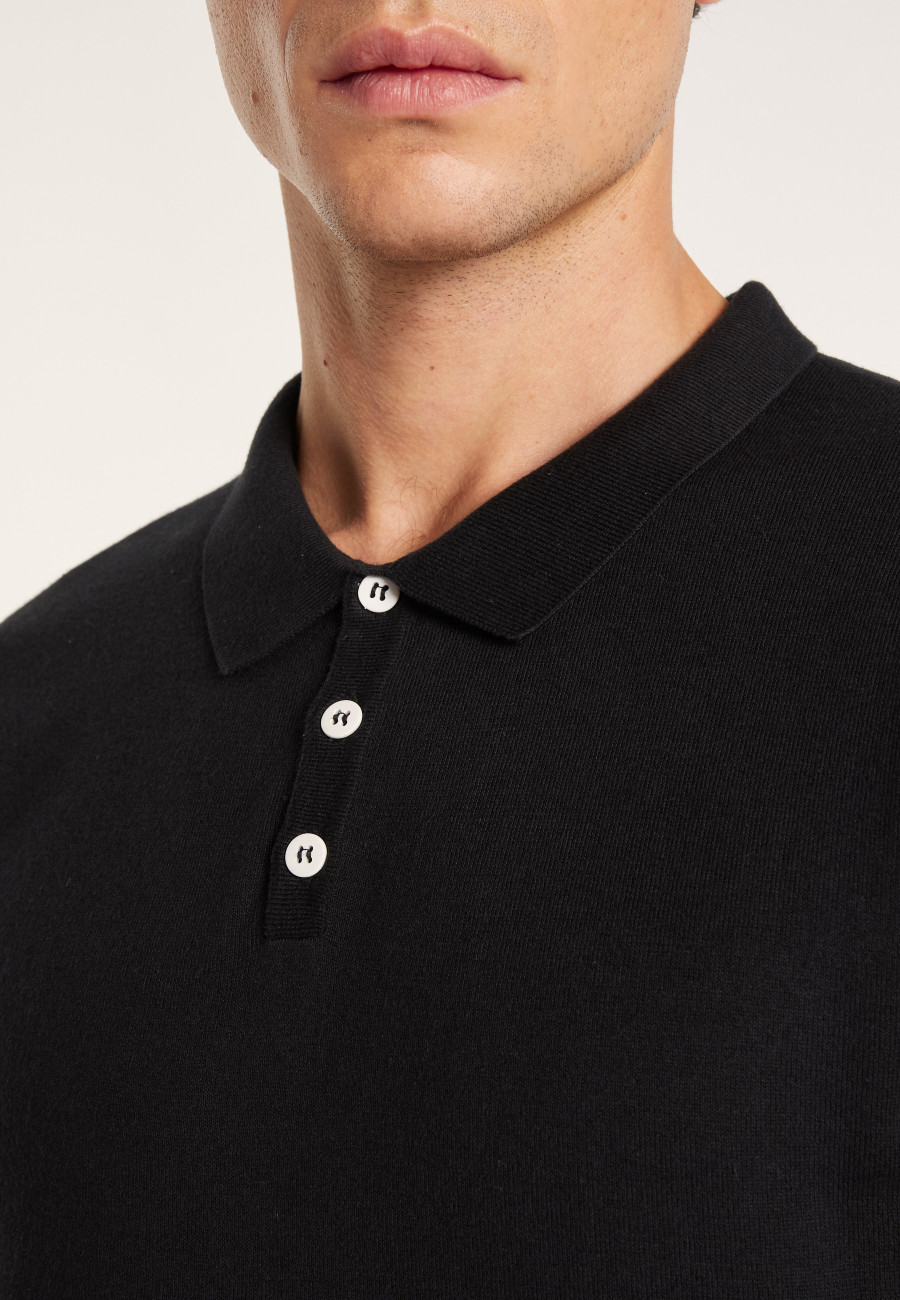 Cotton and silk polo shirt - LENNY