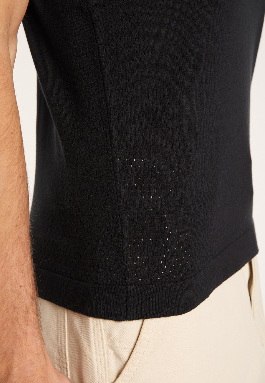 Camisa polo de algodão e seda - Lenny