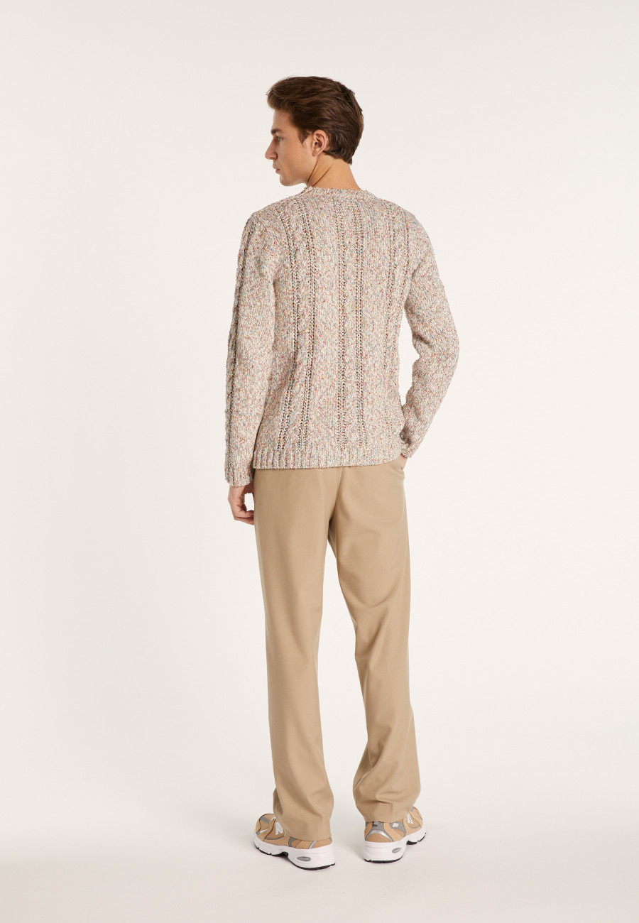 Suéter de tricô trançado elegante - Lizio