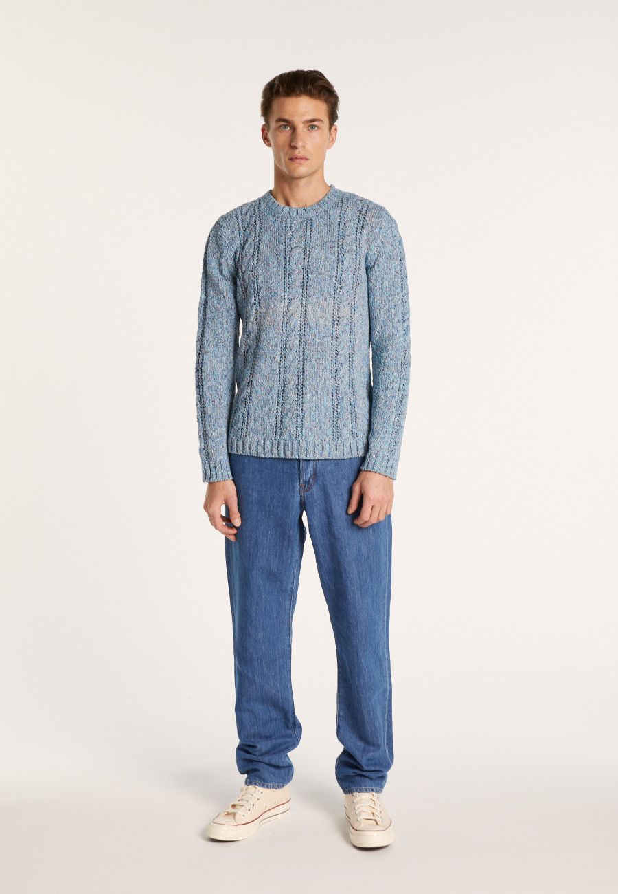 Suéter de tricô trançado elegante - Lizio