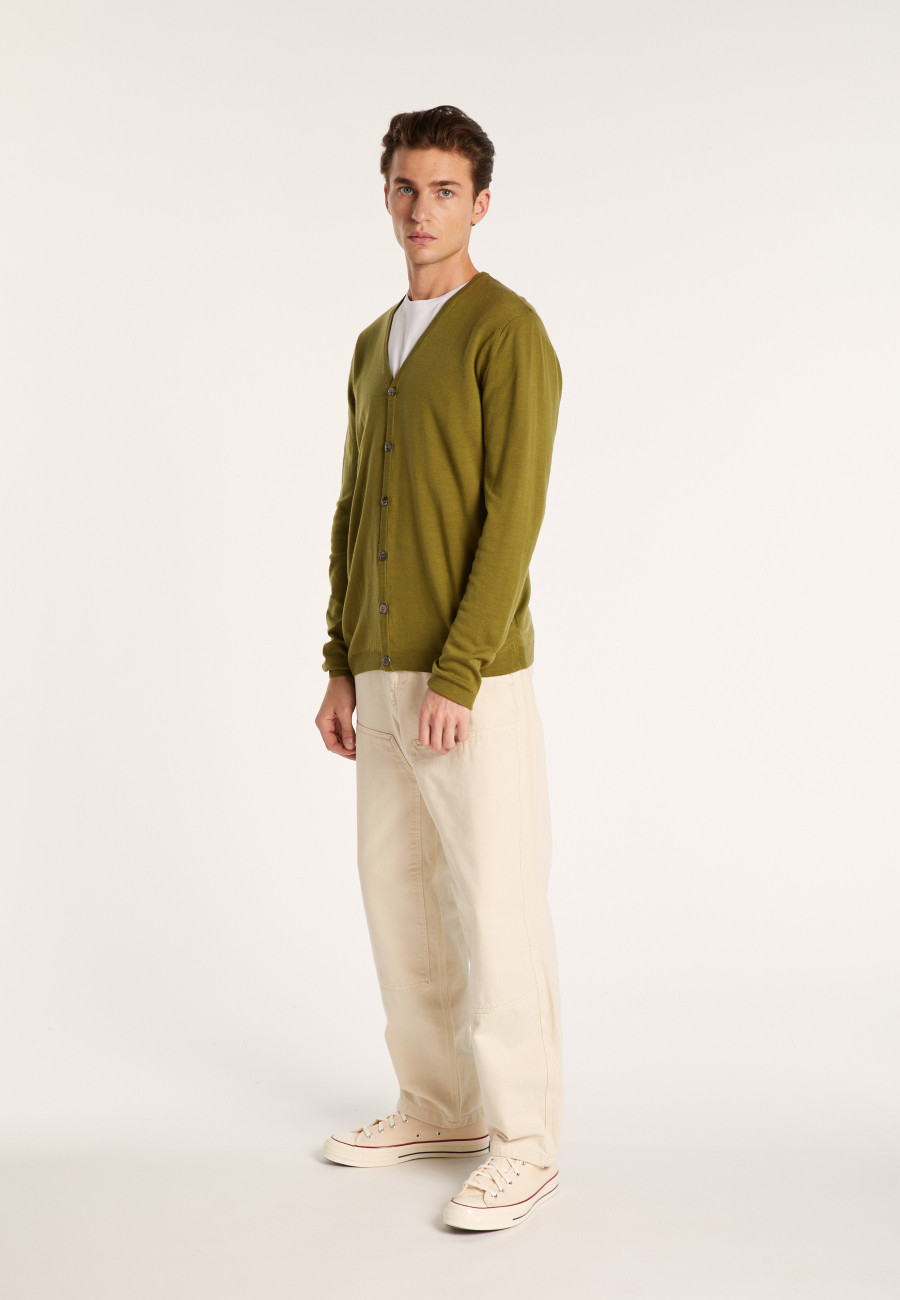 Colete de lã merino com botões - Brad