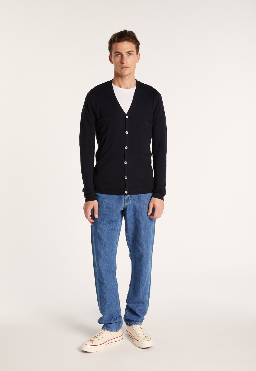 Colete de lã merino com botões - Brad