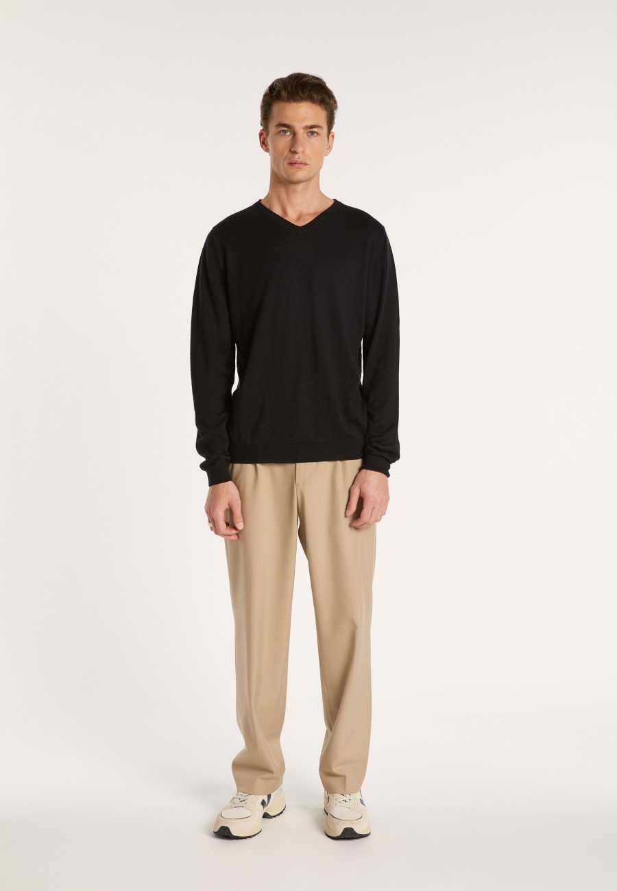 V-neck sweater in cashmere and linen - Banderas