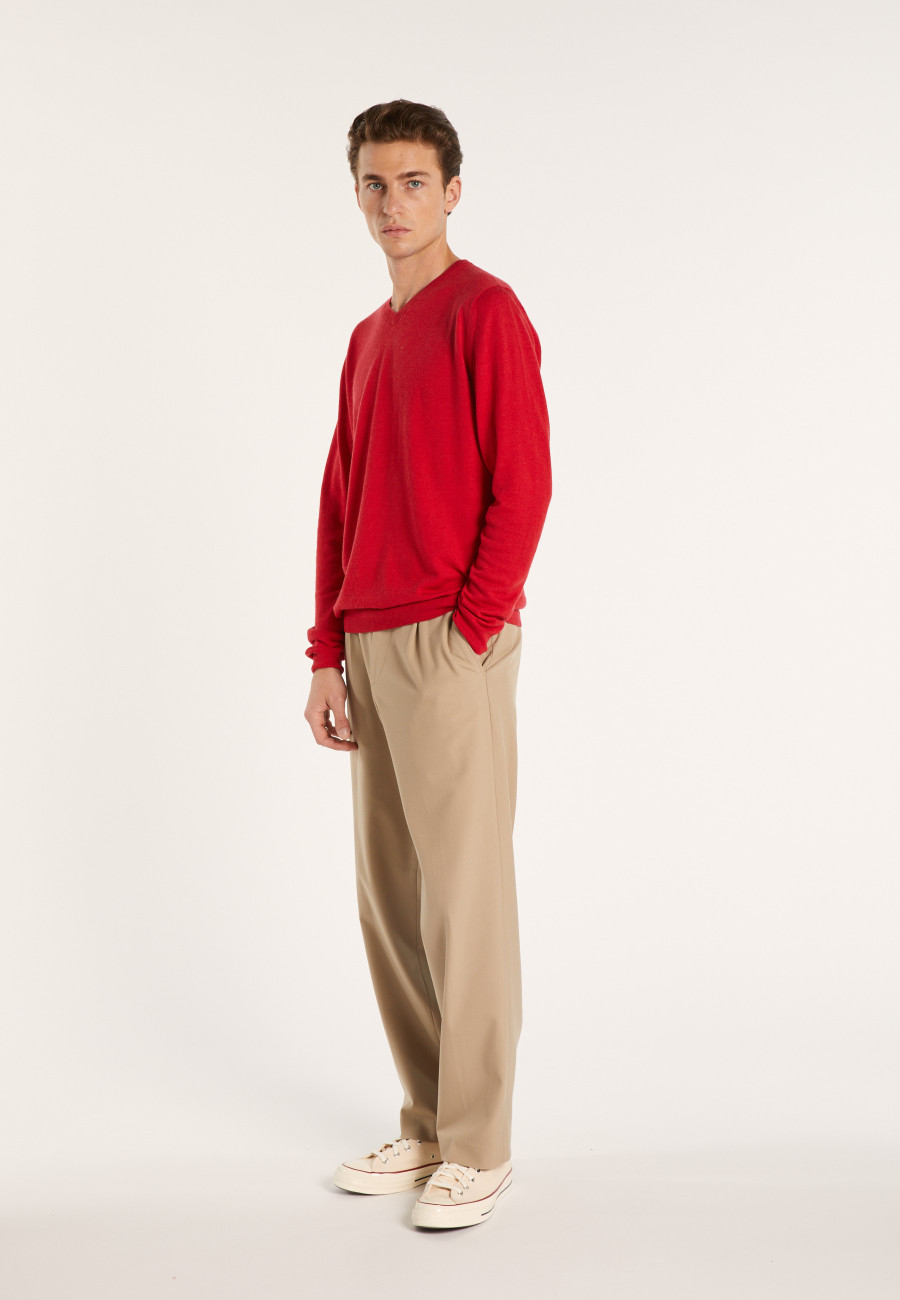 V-neck sweater in cashmere and linen - Banderas