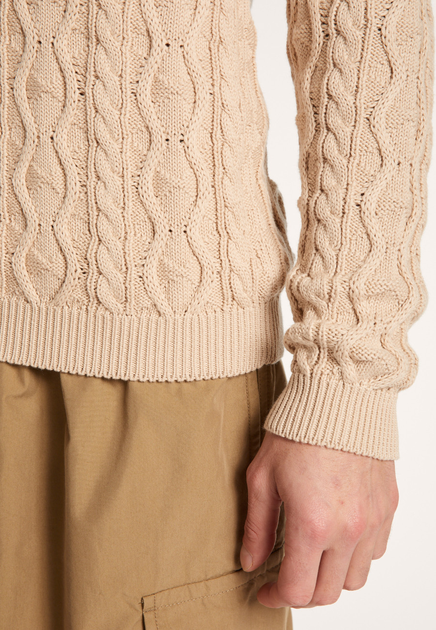 Suéter de malha trançada de algodão - Dublin