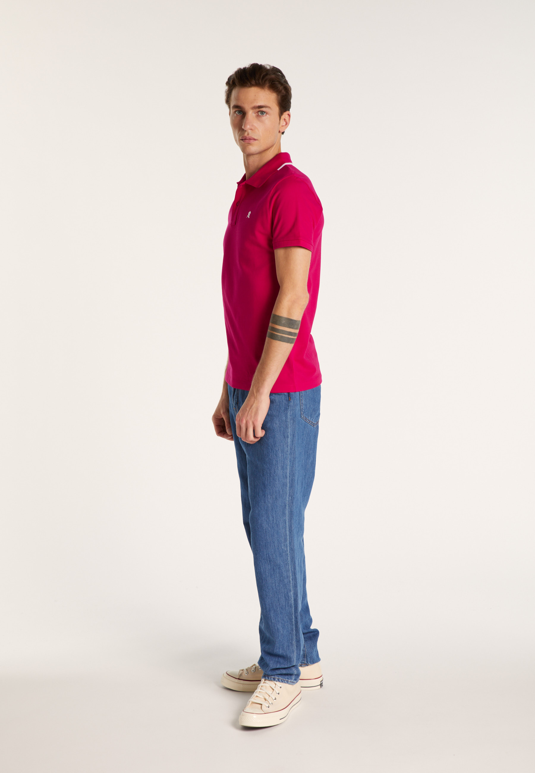 Short-sleeved cotton pique polo shirt - Babel