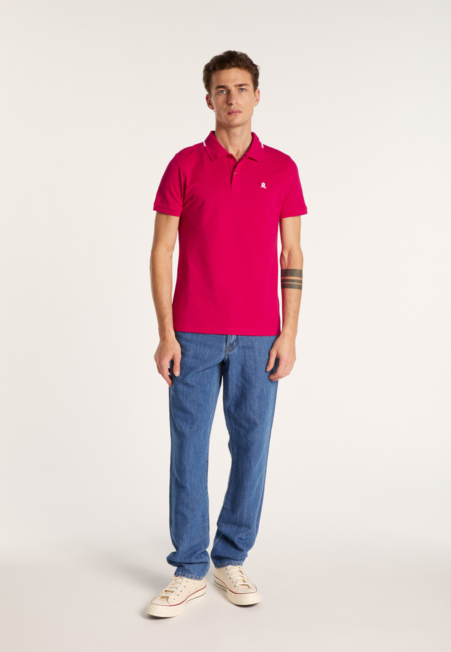 Short-sleeved cotton pique polo shirt - Babel