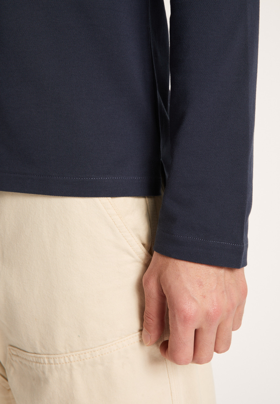 Camisa polo de algodão piqué de manga comprida - Banjo