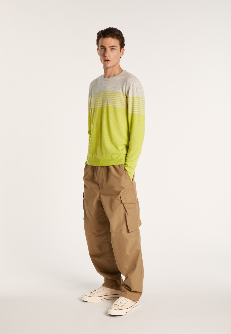 Striped cashmere and linen sweater - Daltonn