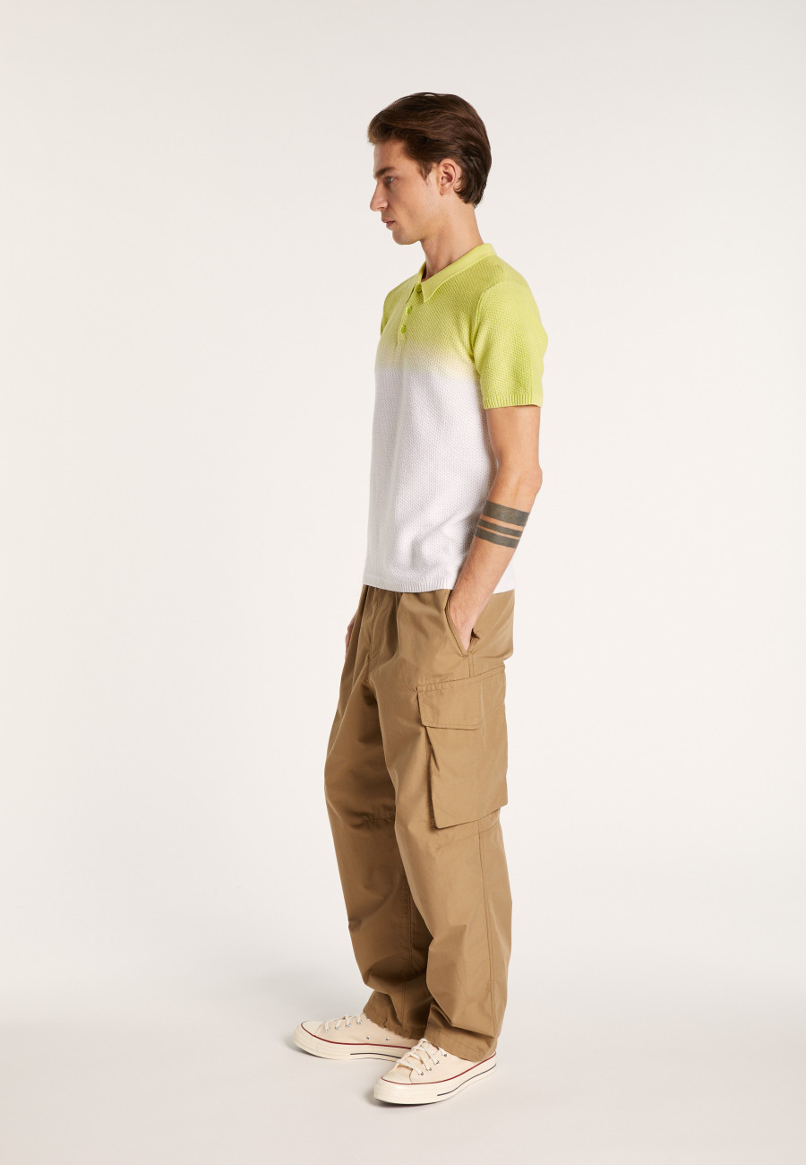 Camisa polo degradê de algodão e linho - Django