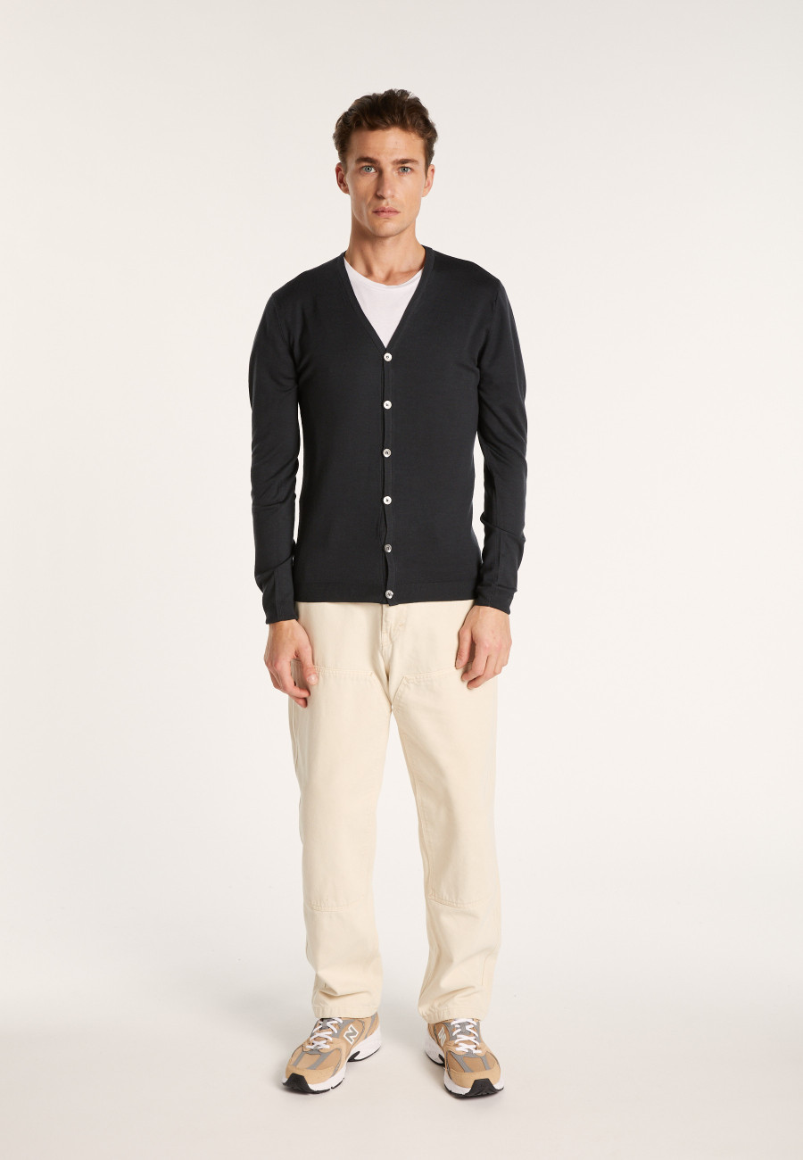 Colete de lã merino com botões - Brad