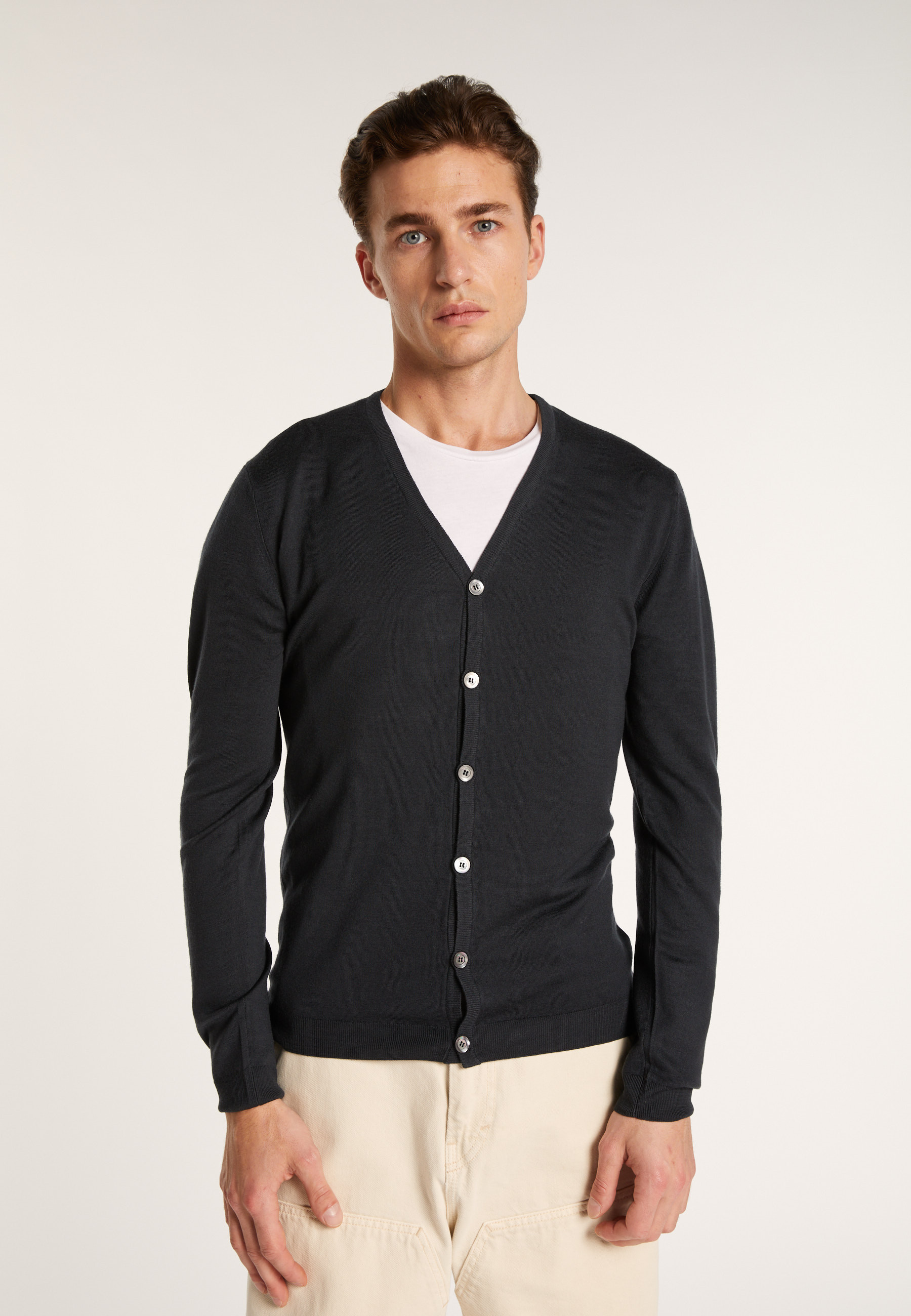 Buttoned wool cardigan - Brad