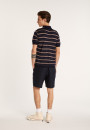 Short-sleeved striped wool polo shirt - Lary