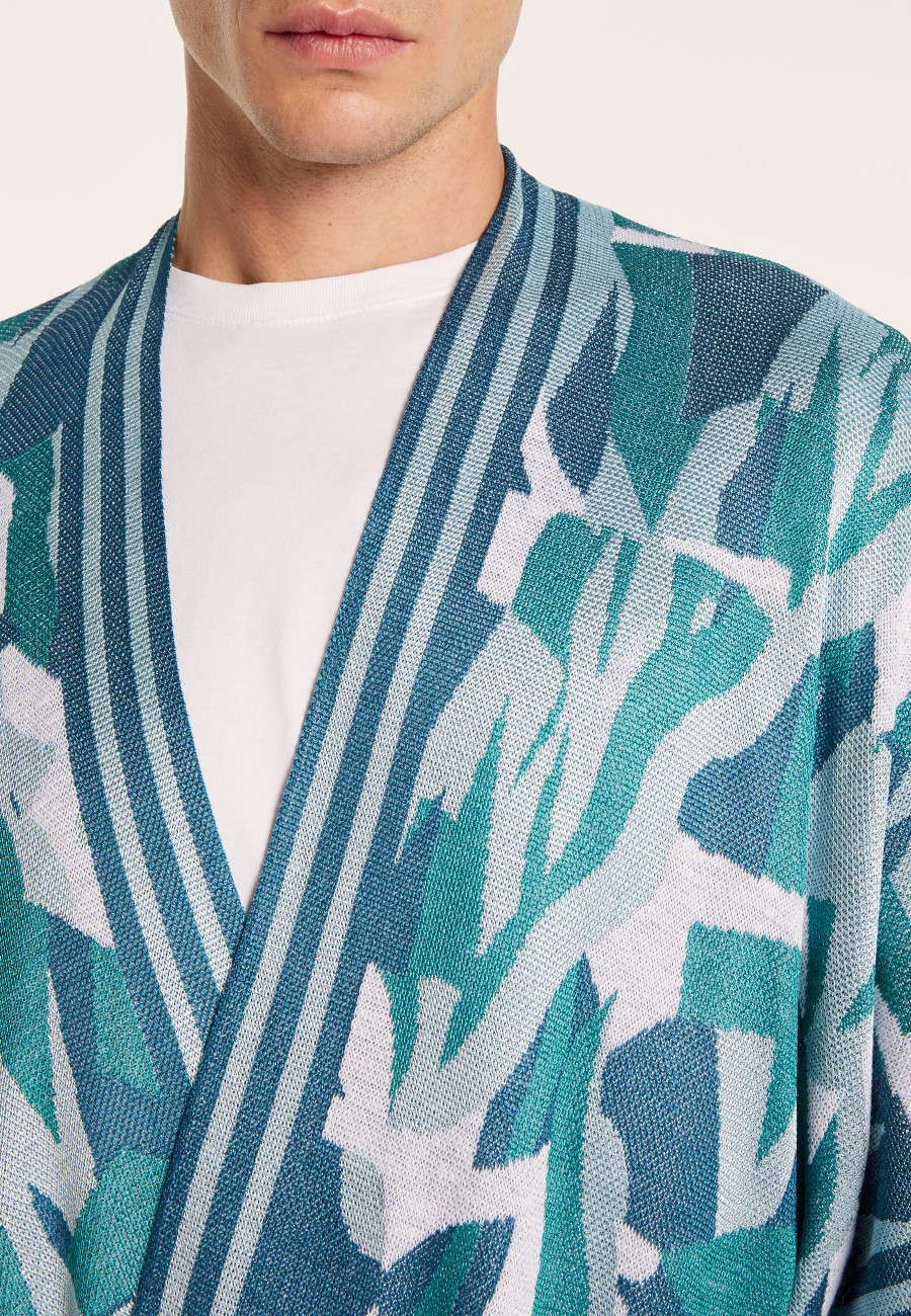 Unisex jacket in flamed linen - Gunay