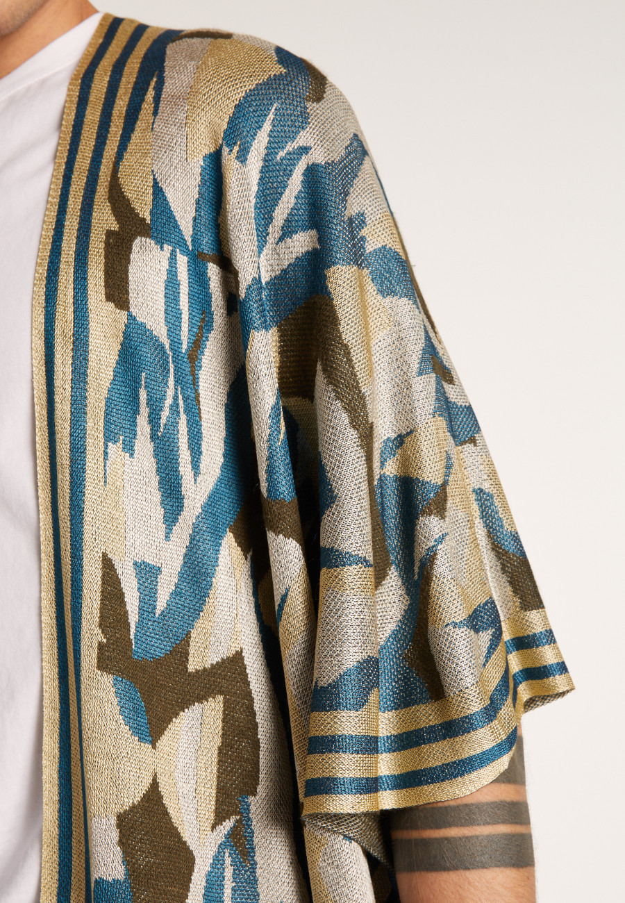 Unisex jacket in flamed linen - Gunay