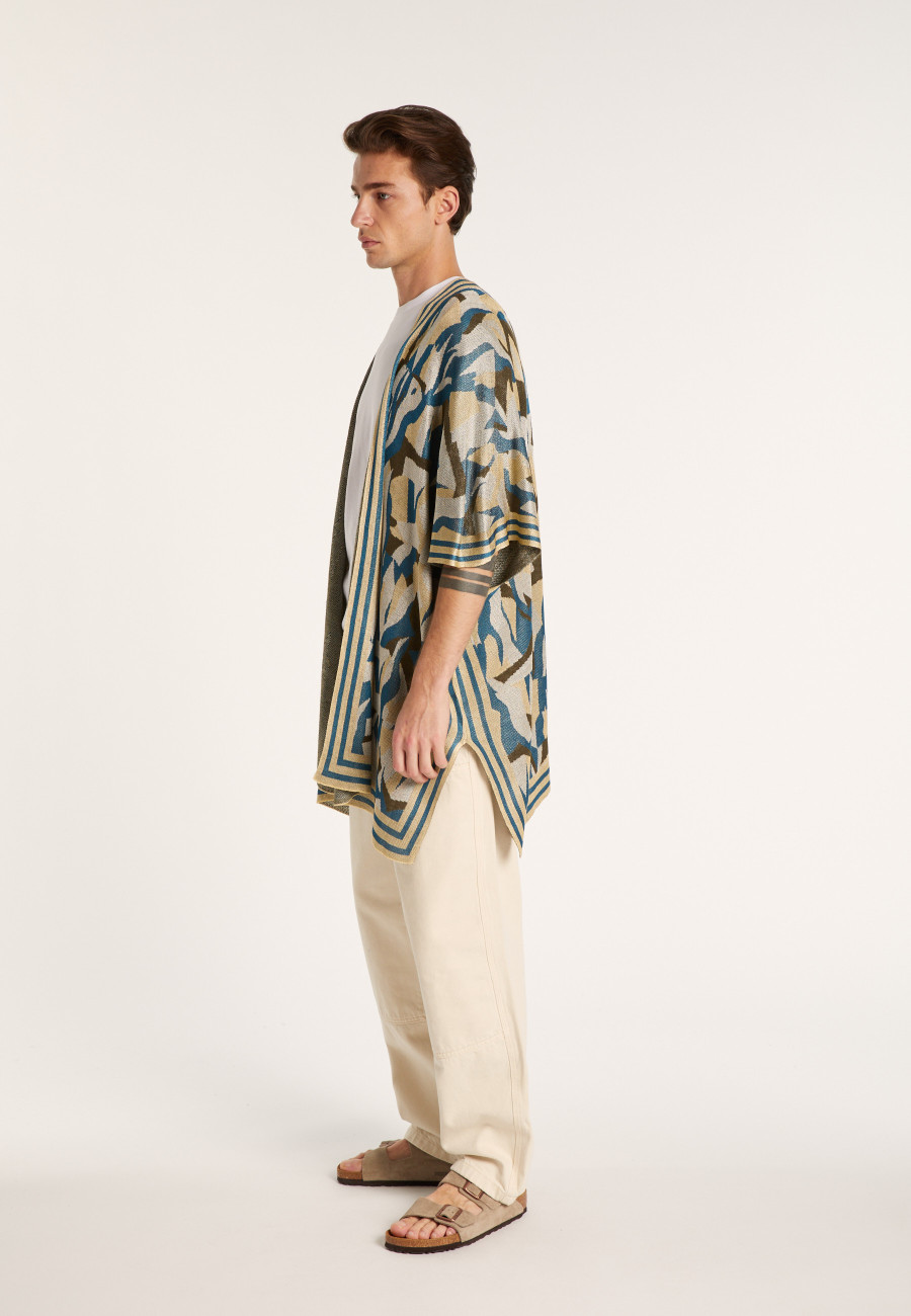 Unisex jacket in flamed linen - Gunay