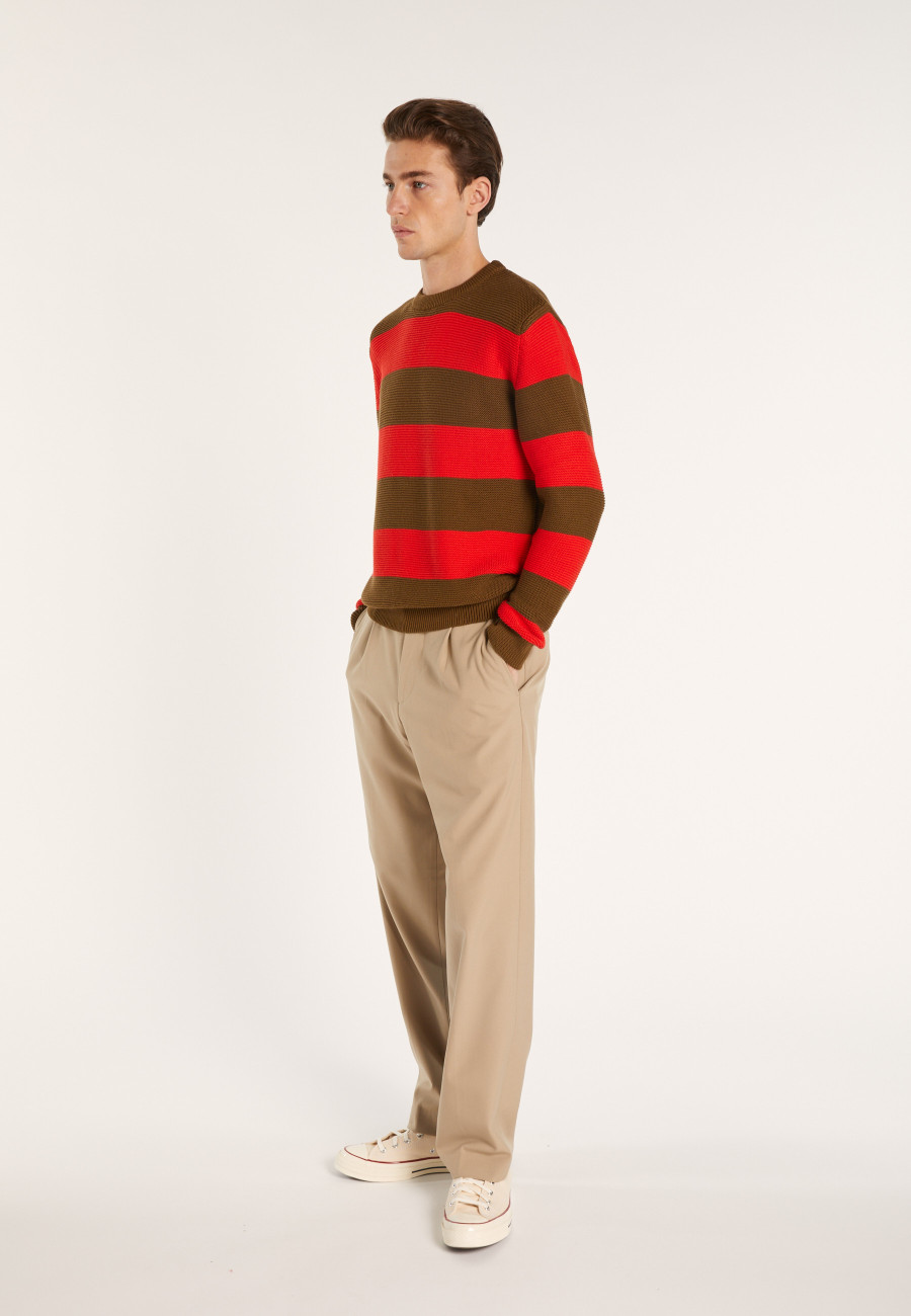 Cotton big stripes sweater - Rivage