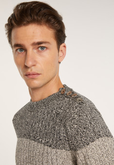 Pull bicolore en coton Bertrand
