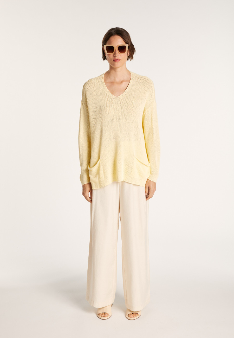 Suéter solto com decote em V - Nima