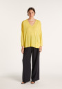 T-shirt ample col V - Malou 6461 acacia - 08 jaune