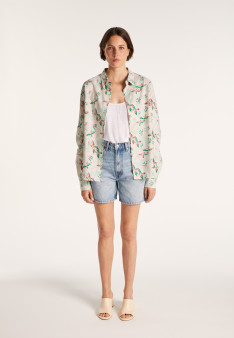 Chemise en coton Maison Montagut x Maison Martin Morel - Malaisie 6573 MMM - 23 Vert clair