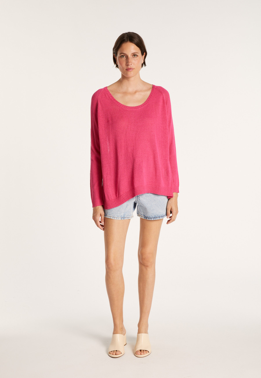Large round-neck jersey sweater - Babouche