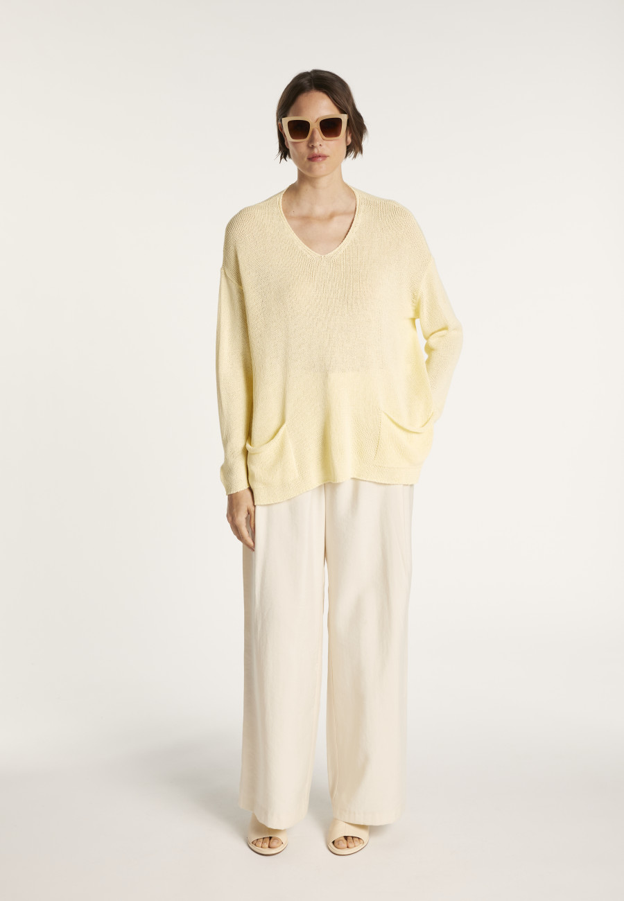 Suéter solto com decote em V - Nima