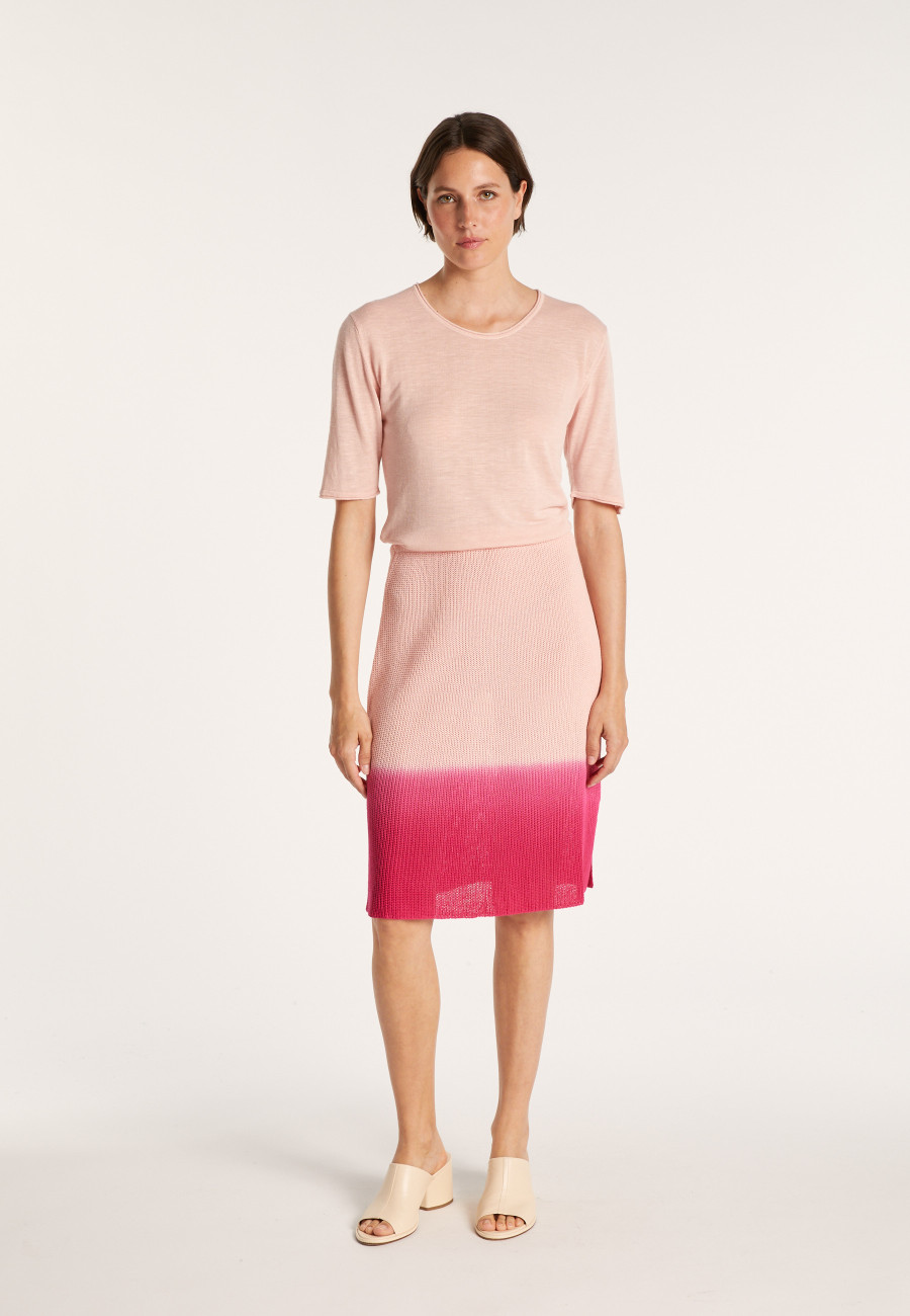 Round-neck T-shirt with elbow-length sleeves - MADY