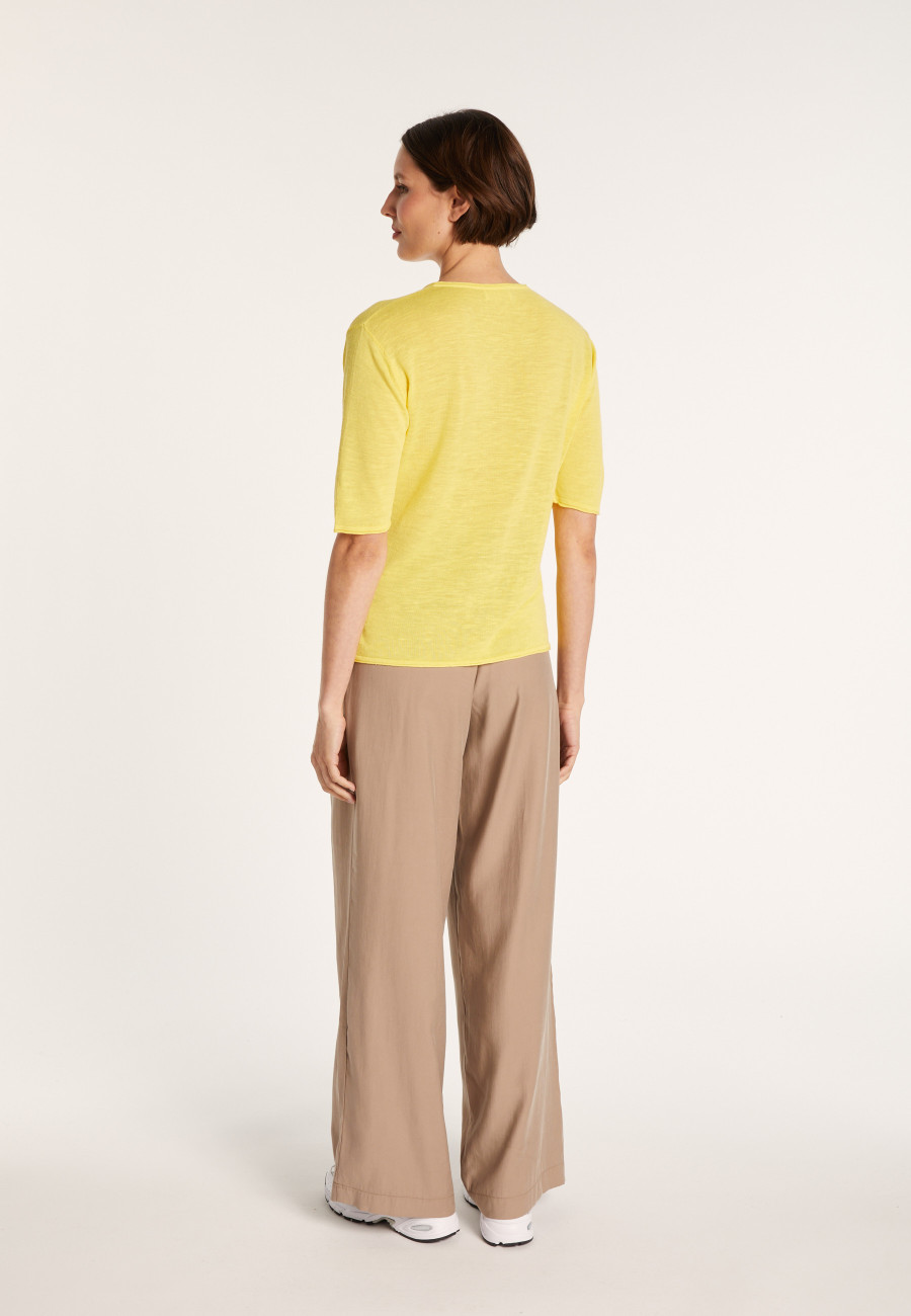 Plain V-neck T-shirt - Mel