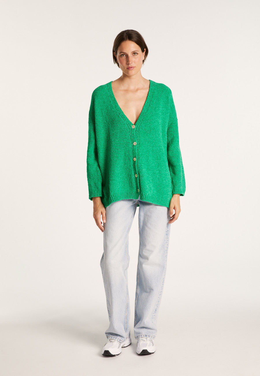 Cardigan Tamanho de veludo de algodão - Mounia