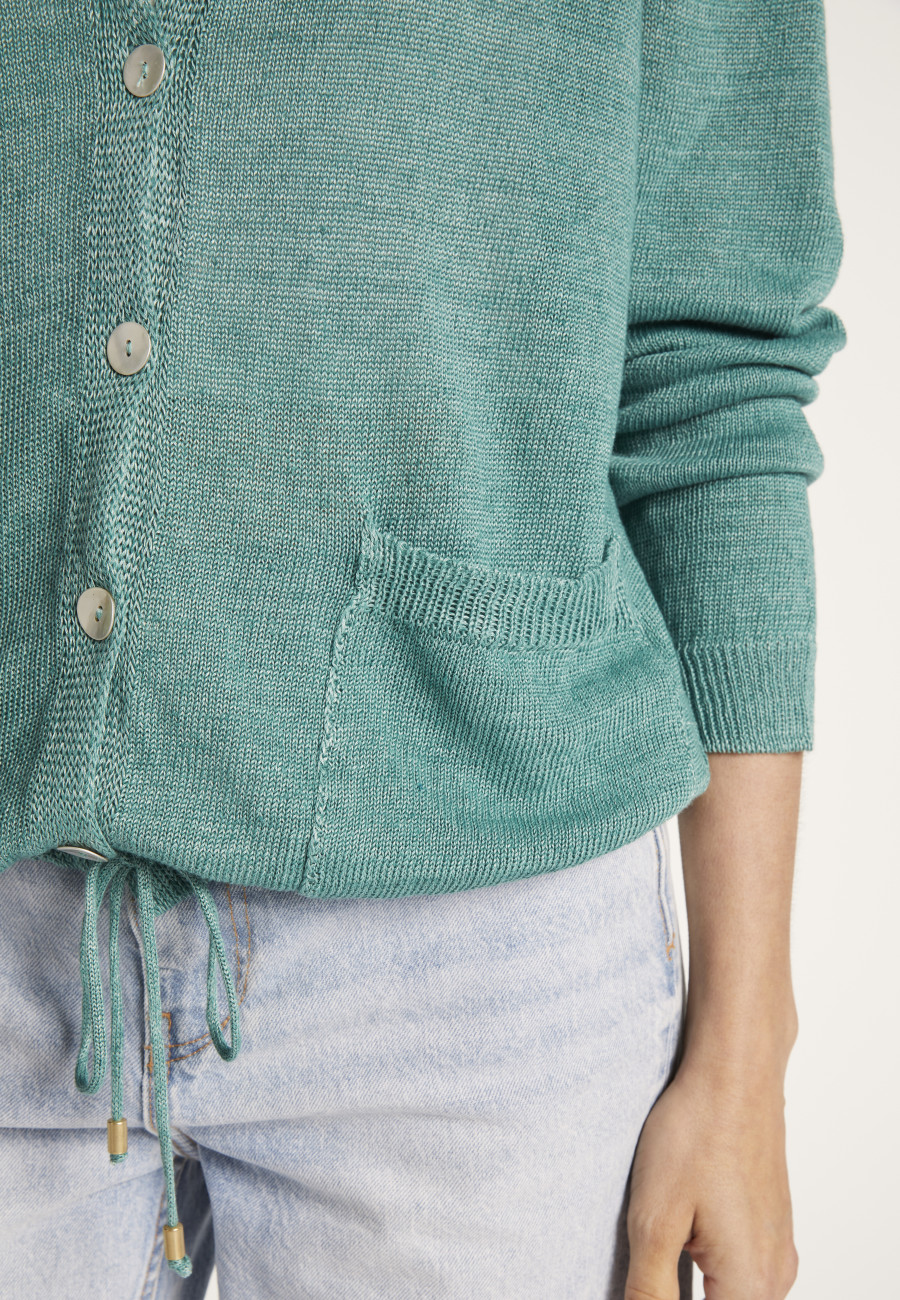 Colete de linho com cordão - Mellia