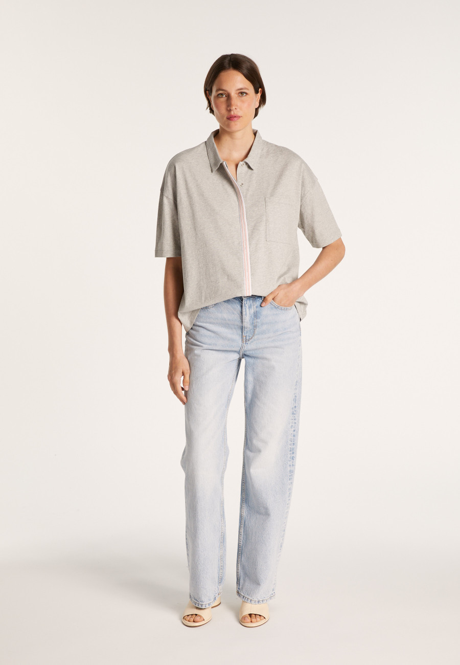 Camisa larga de algodão - Myosotis