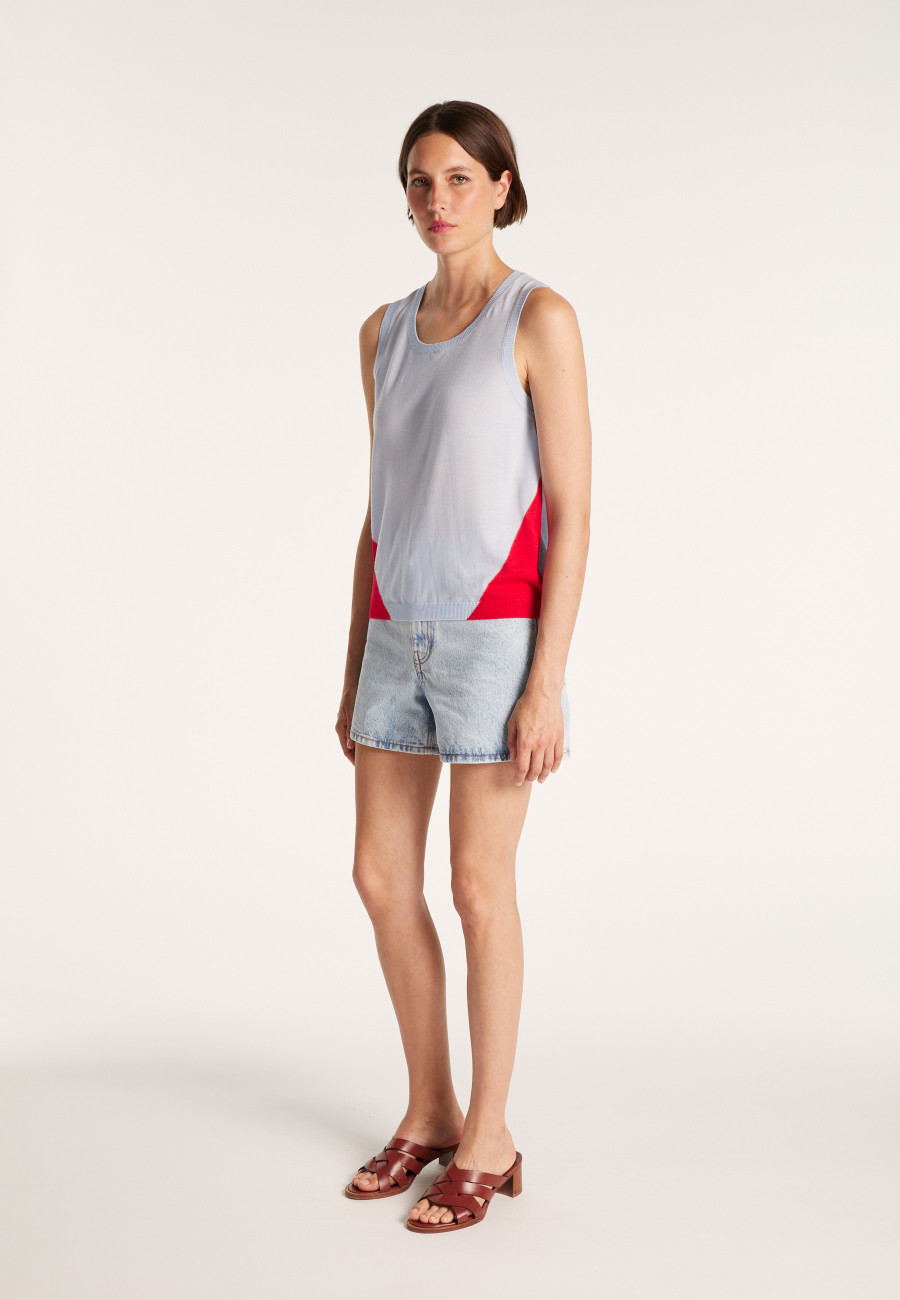 Two-tone wool vest - JONC