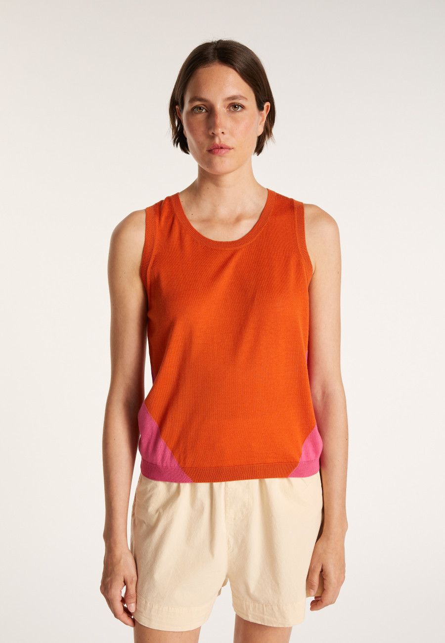 Two-tone wool vest - JONC