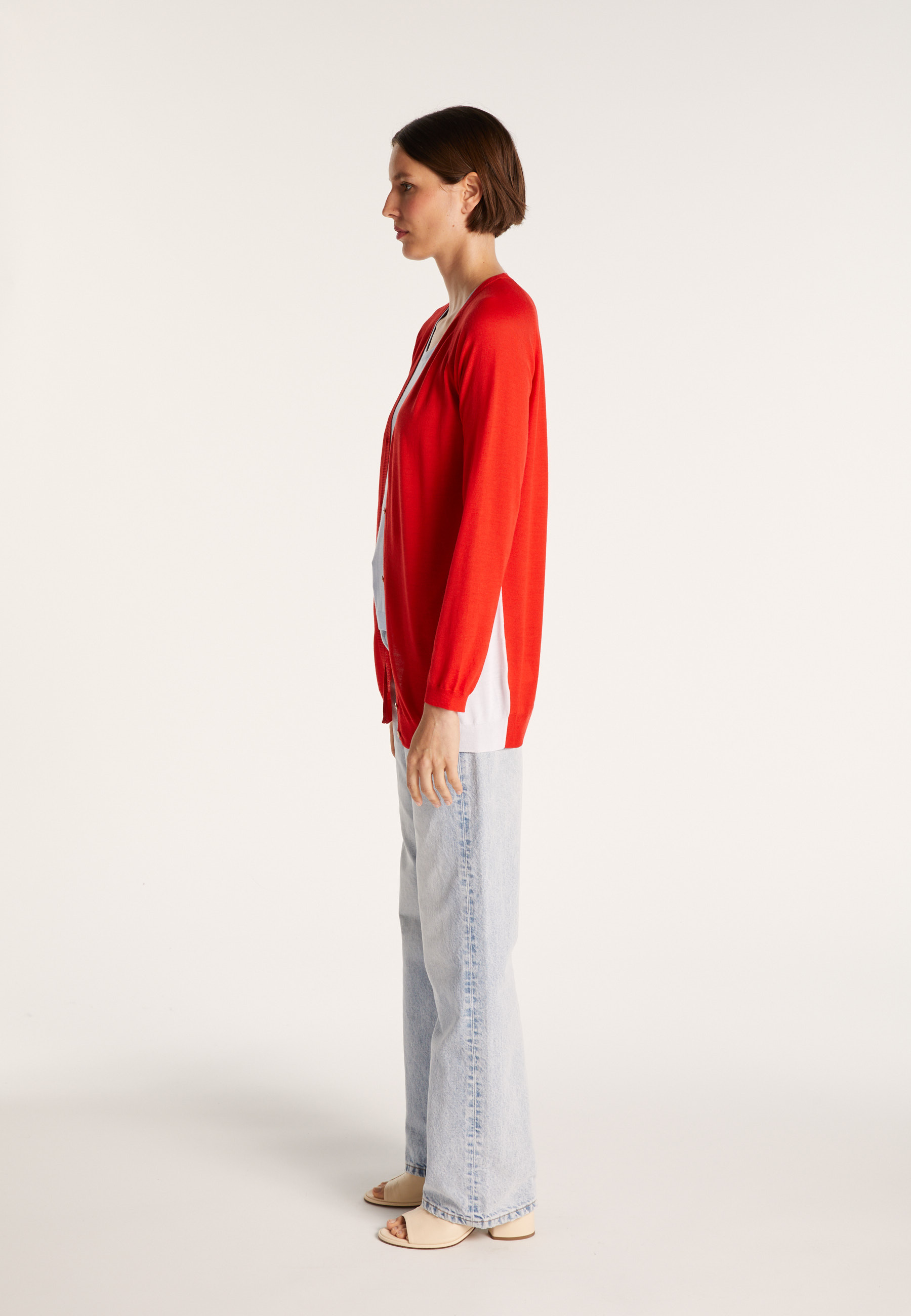 Gilet bicolore col V - Jasmin