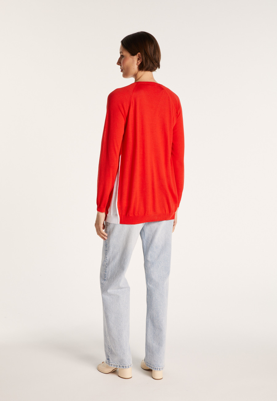 Cardigan bicolor de lã - Jasmyn