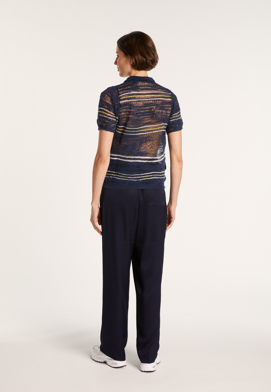 Camiseta com estampa de gola polo - Jumelle