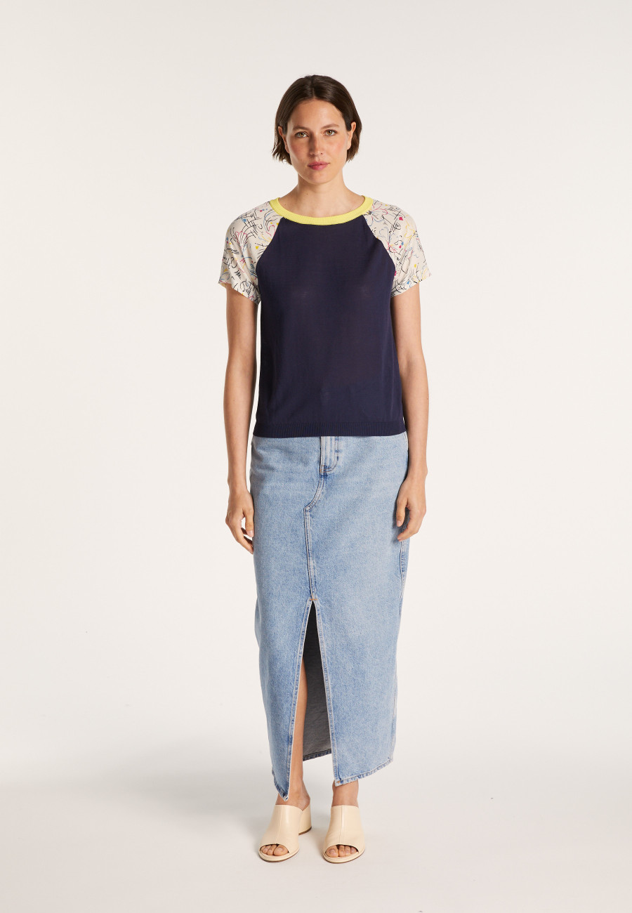 Maison Montagut x Maison Martin Morel Camiseta de seda e algodão - Jimmy