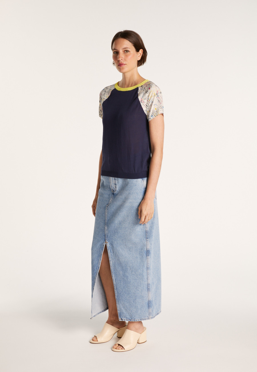 Maison Montagut x Maison Martin Morel Camiseta de seda e algodão - Jimmy