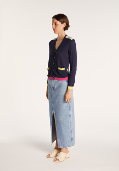 T-shirt bi-matières soie et coton - Jimmy