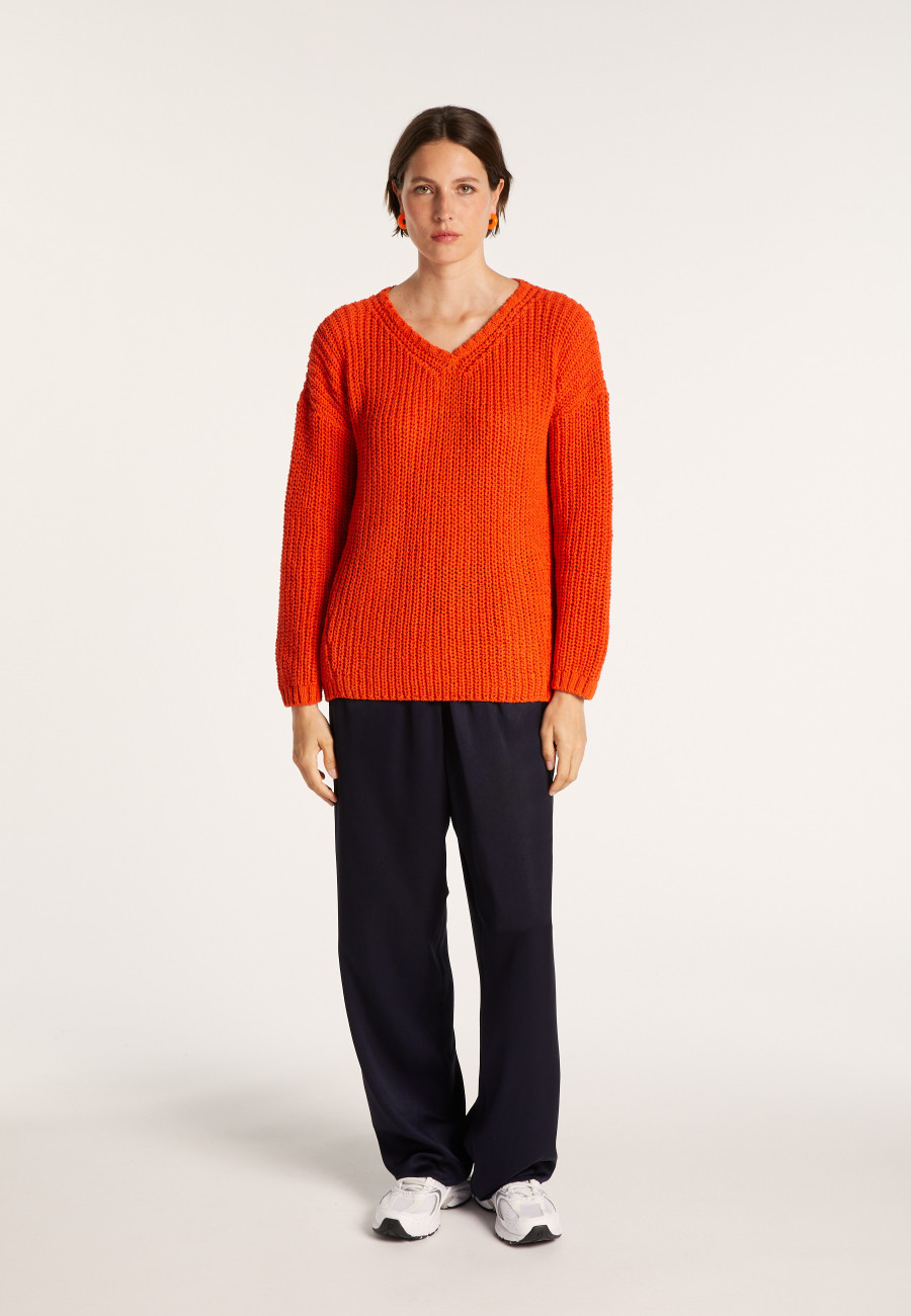 Ribbed knit V-neck sweater - Bulle