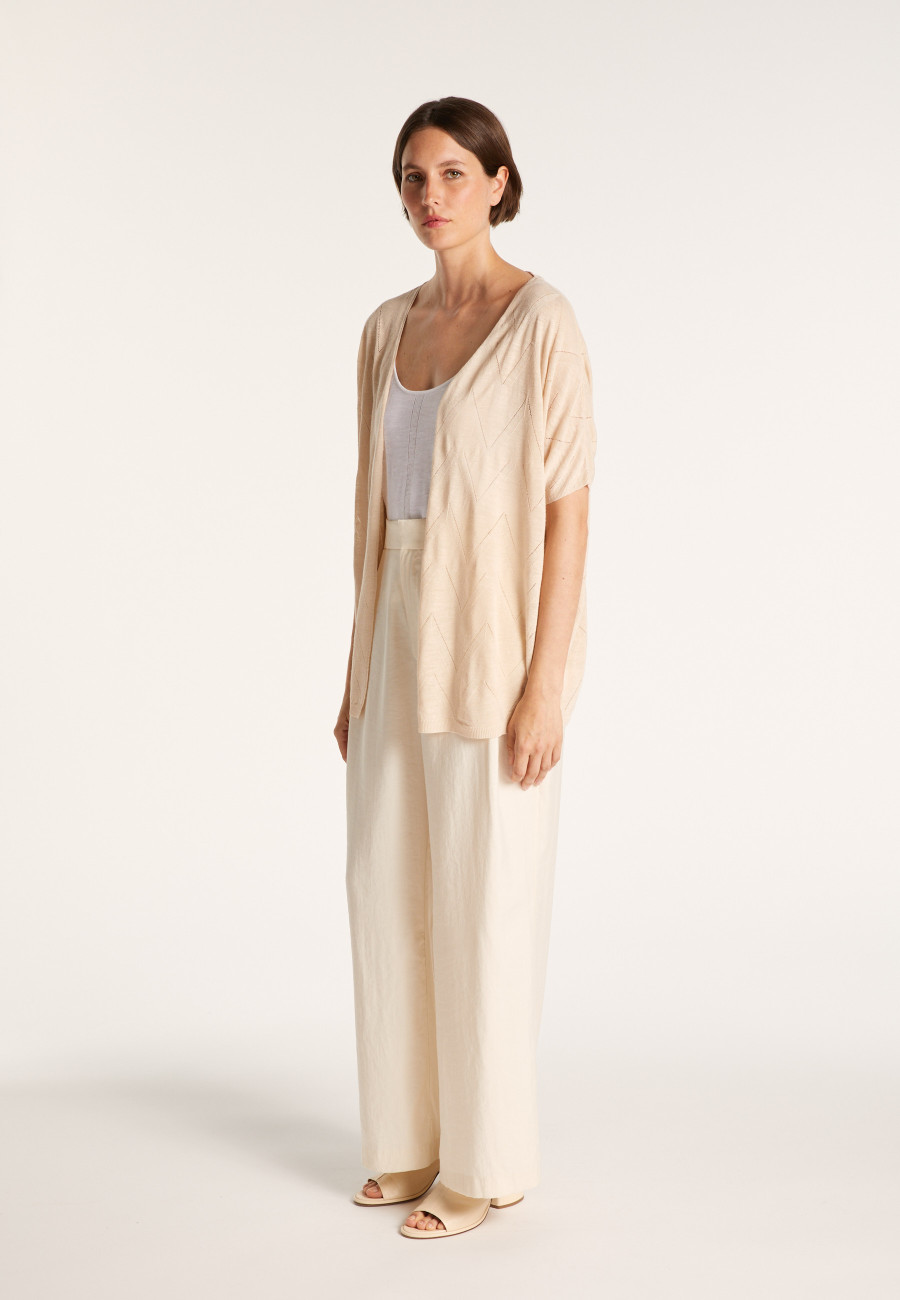 Long flamed linen cardigan - Cid