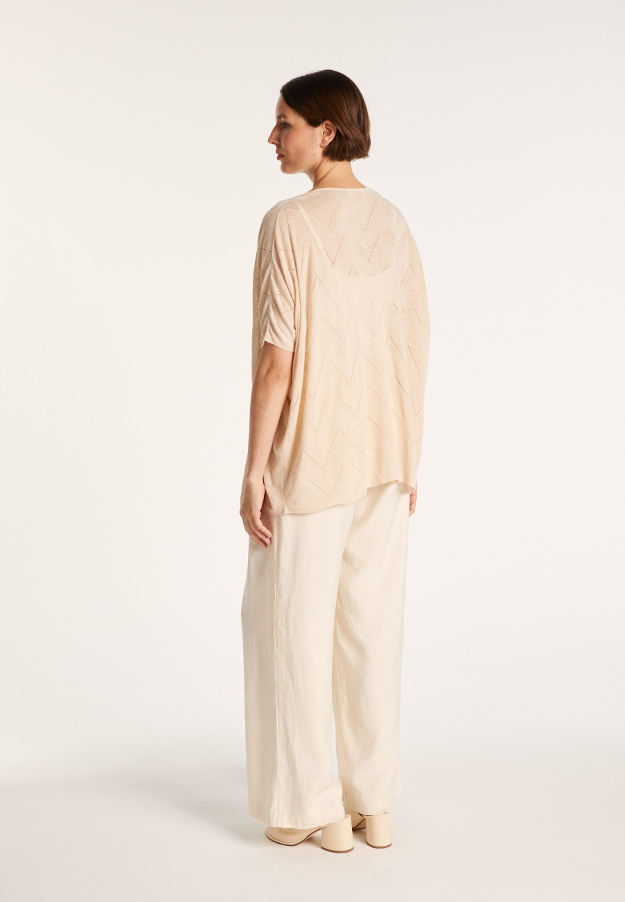 Long flamed linen cardigan - Cid