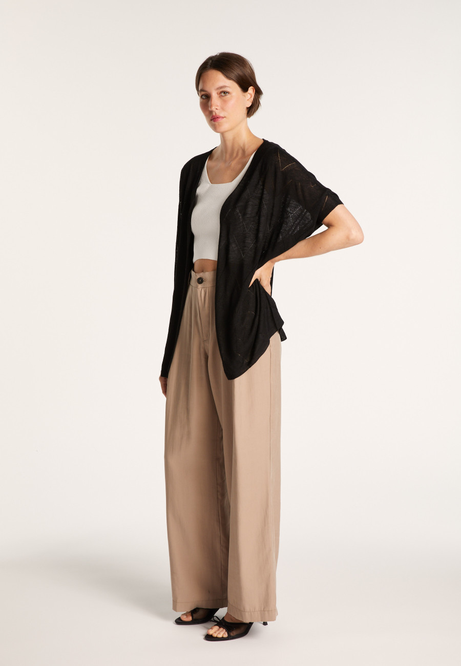 Long flamed linen cardigan - Cid
