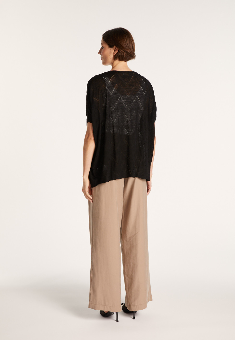 Long flamed linen cardigan - Cid