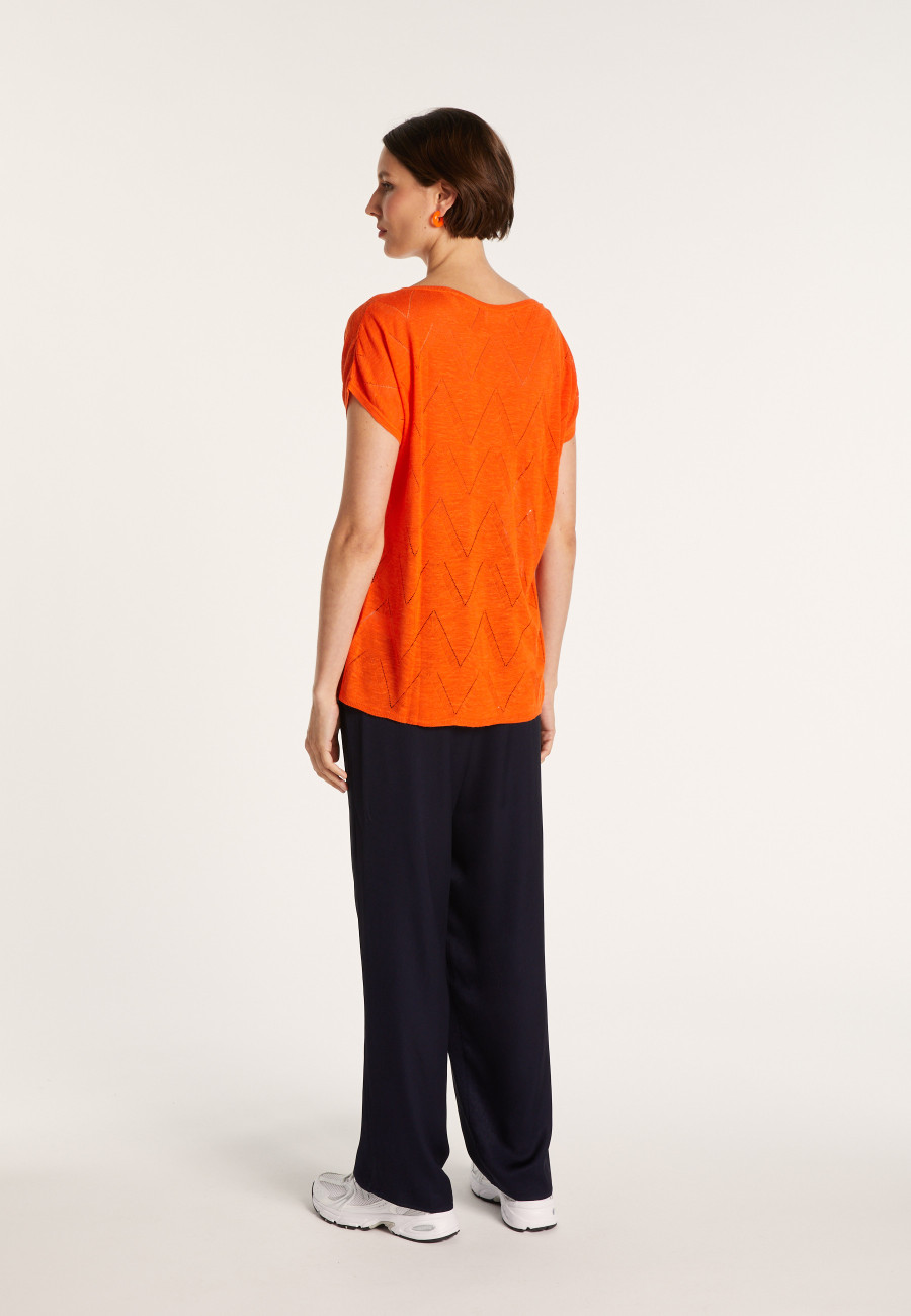 Long flamed linen T-shirt - Colinna