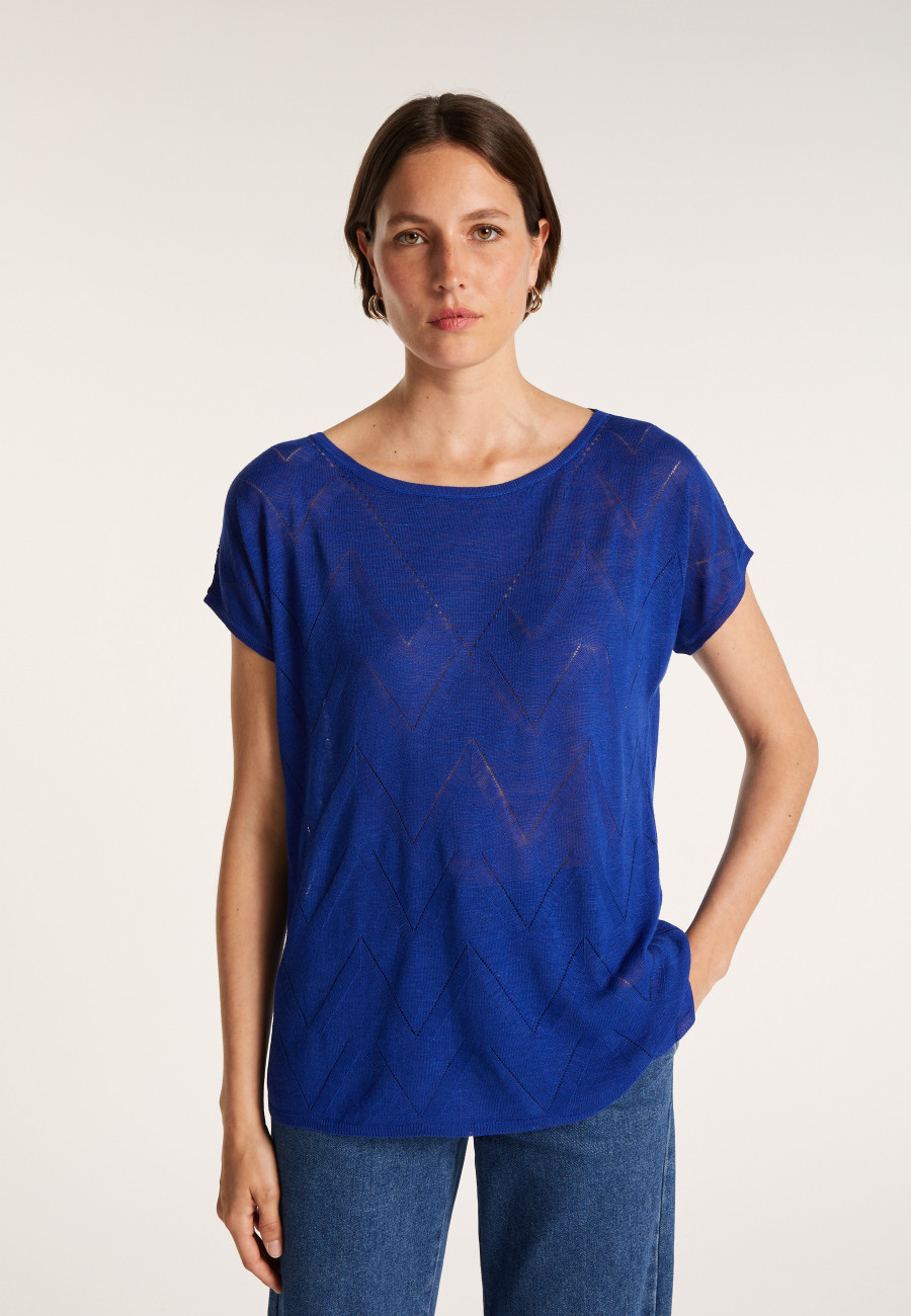 Long flamed linen T-shirt - Colinna