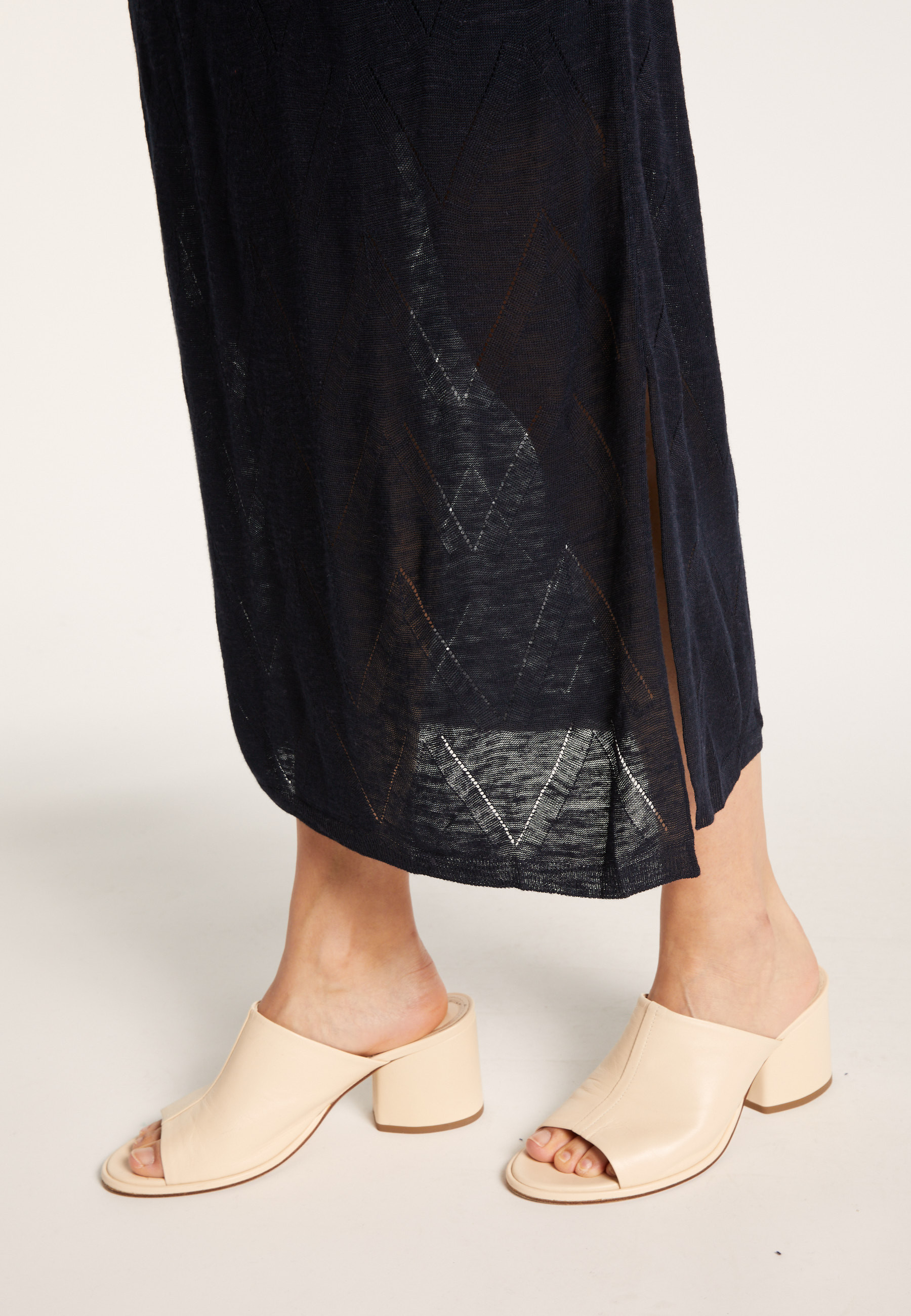 Longue robe en lin flammé - Come