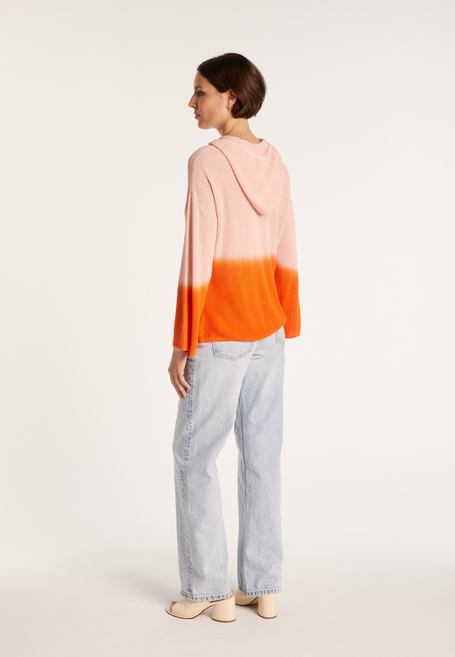 Suéter com capuz gradiente - Dove