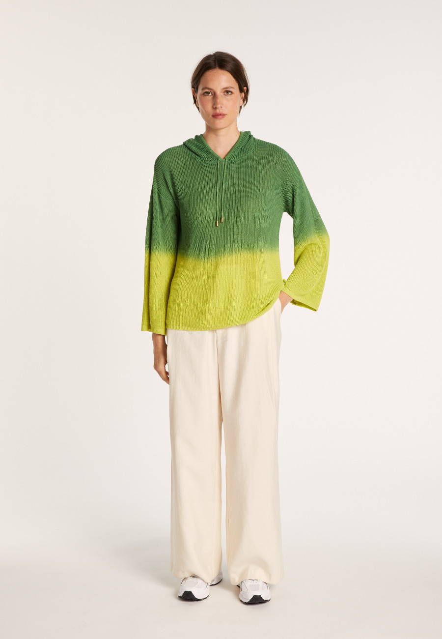 Suéter com capuz gradiente - Dove